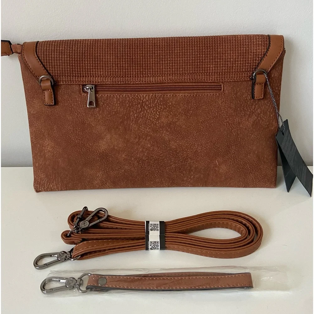 NWT  Dudlin Ladies Clutch/ Shoulder Bag Brown